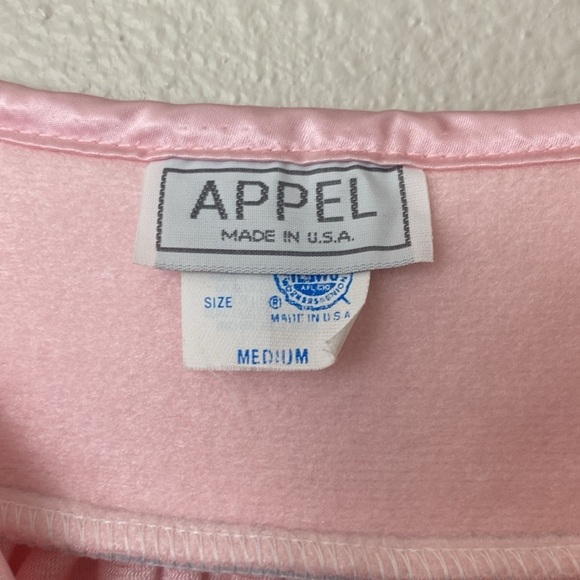 Vtg Dead stock Appel Fuzzy Nightgown Pink and Blue Size Medium - Picture 4 of 9